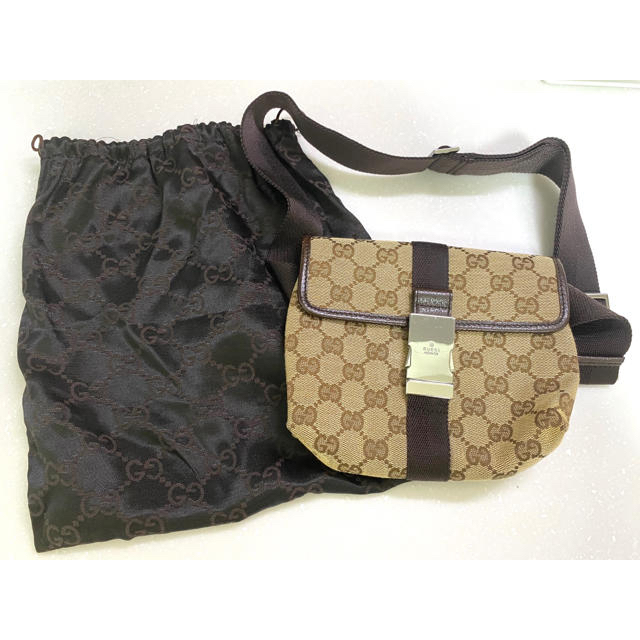 安いセール GUCCI グッチ GGキャンバス ウエストバッグ ボディバッグ