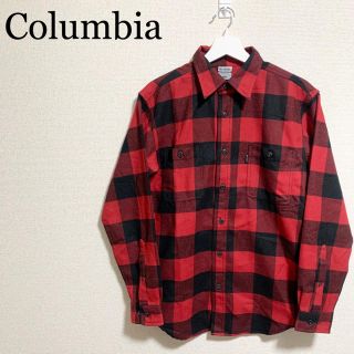 コロンビア(Columbia)のColumbia コロンビア チェックシャツ メンズM 赤 黒 ボックスチェック(シャツ)