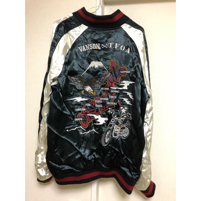 バンソン×クローズ・コラボ 「日本地図×T.F.O.Aスカル」スカジャン www