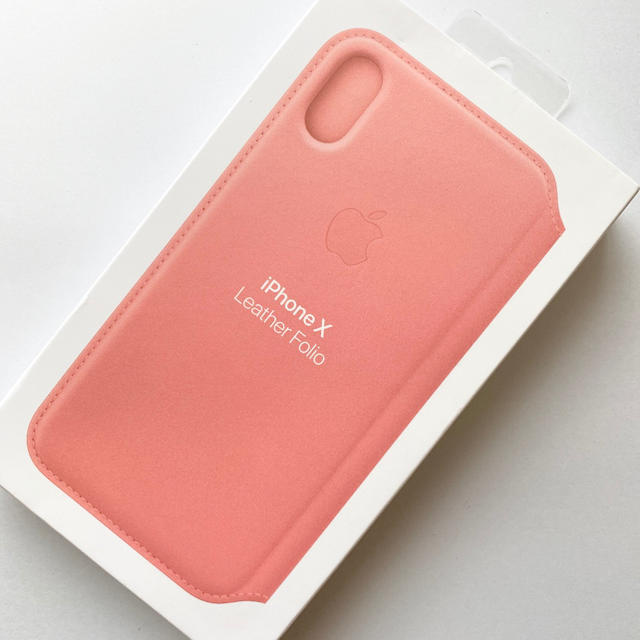 【新品】アップル純正 iPhone X / XS レザーフォリオ ソフトピンク