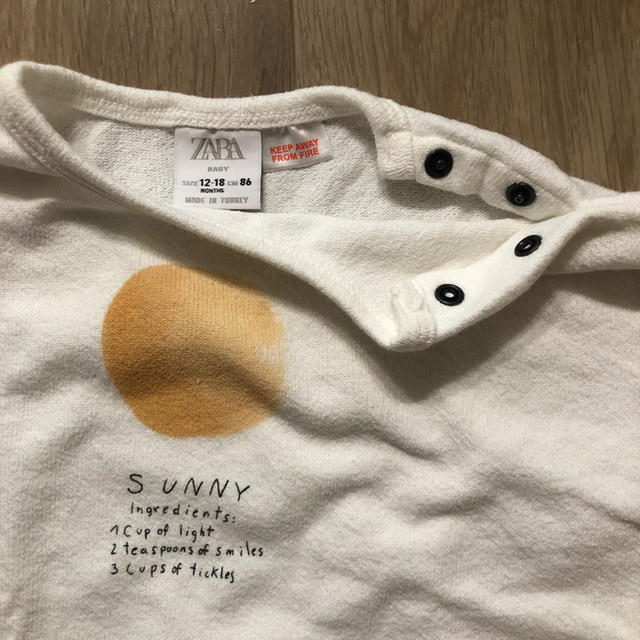 ZARA KIDS(ザラキッズ)のzara baby 5分袖　Tシャツ キッズ/ベビー/マタニティのベビー服(~85cm)(Ｔシャツ)の商品写真