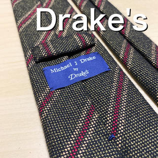 ドレイクス(DRAKES)の【極美品】Drake's﻿ オリーブ　レジメンタル  ネクタイ(ネクタイ)
