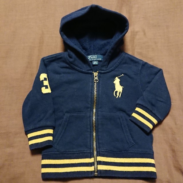 POLO RALPH LAUREN(ポロラルフローレン)のポロラルフローレン RALPH LAURENスウェットZIP パーカー ビック キッズ/ベビー/マタニティのベビー服(~85cm)(トレーナー)の商品写真