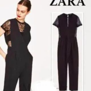 ザラ(ZARA)のZARA ★ 半袖レースオールインワン(オールインワン)