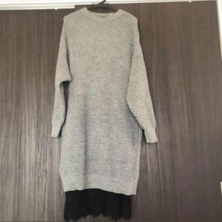 ザラ(ZARA)のZARA ニットワンピ　レースワンピ(ロングワンピース/マキシワンピース)