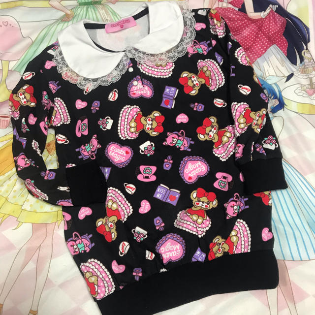 EARTHMAGIC(アースマジック)のアースマジック  襟付きトレーナー　 キッズ/ベビー/マタニティのキッズ服女の子用(90cm~)(Tシャツ/カットソー)の商品写真