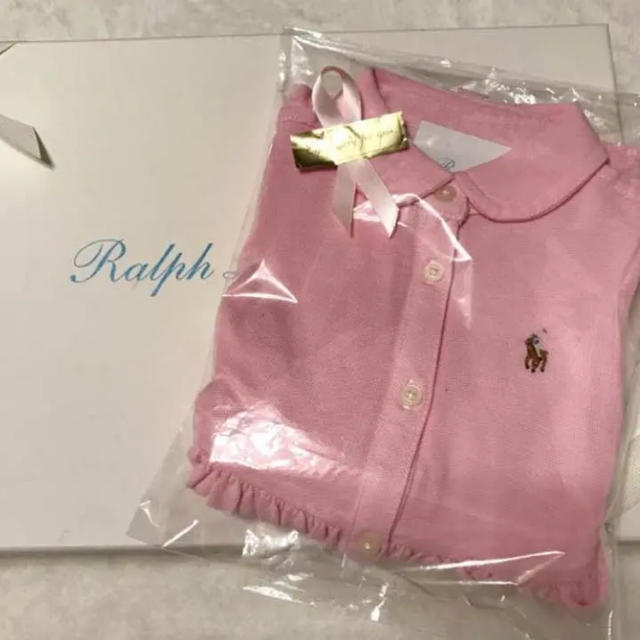 Ralph Lauren(ラルフローレン)のお揃いパンツ付 長袖 ワンピース♡ラルフローレン ベビー 新品 80 出産祝い キッズ/ベビー/マタニティのベビー服(~85cm)(ワンピース)の商品写真