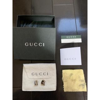 グッチ(Gucci)のm58さま専用　グッチ　ピアス　ブラック×シルバー(ピアス)