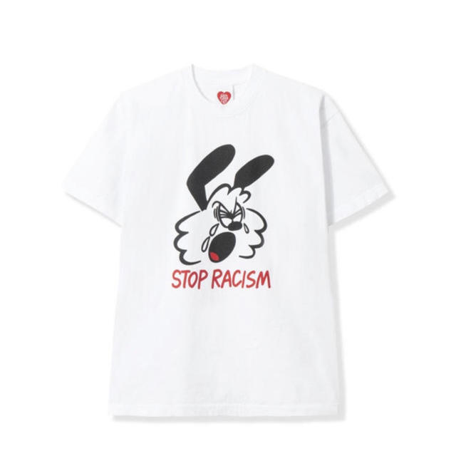 Girls Don't Cry WHITE STOP RACISM TEE M