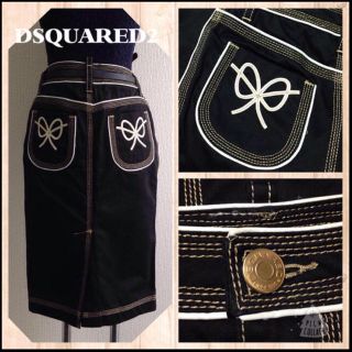 ディースクエアード(DSQUARED2)のDSQUARED2リボンモチーフスカート(ひざ丈スカート)