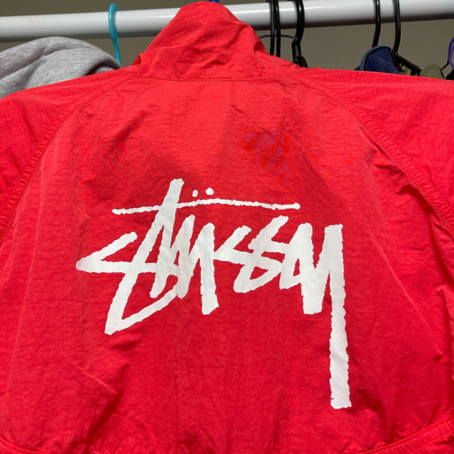 NIKE × STUSSY ウィンドランナー　ハバネロレッド　m