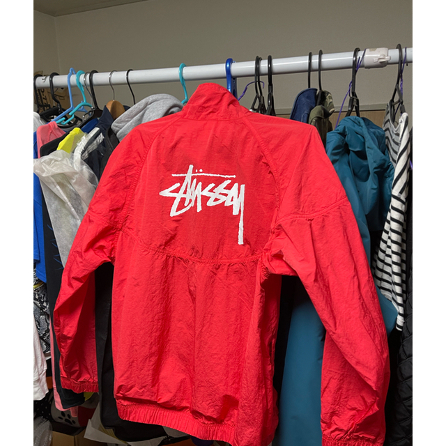 NIKE × STUSSY ウィンドランナー　ハバネロレッド　m