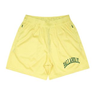 【新品】Mesh Zip Shorts (custard/green) L(バスケットボール)