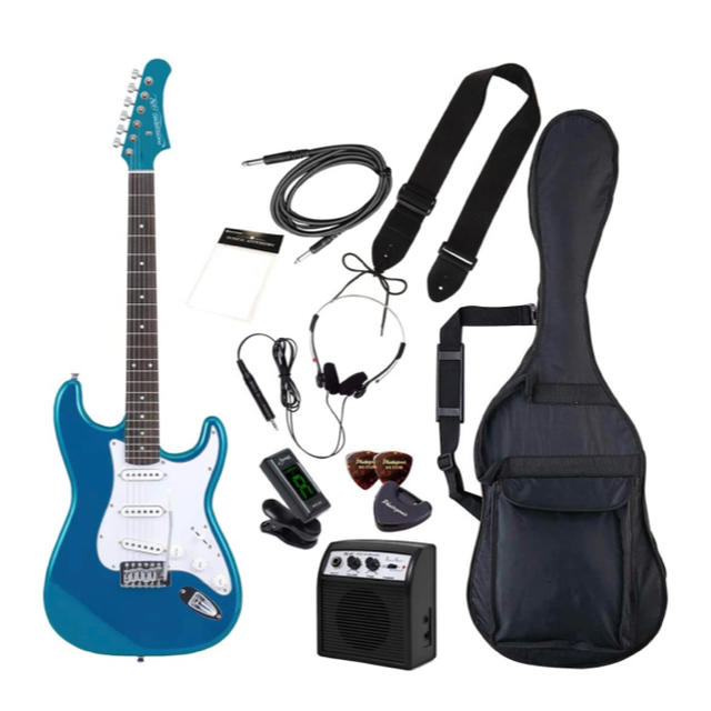 エレキギター 初心者セット ライトブルー 【新品、送料無料】 楽器のギター(エレキギター)の商品写真