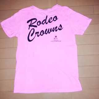 ロデオクラウンズワイドボウル(RODEO CROWNS WIDE BOWL)のＲＣＷＢ☆ＶネックネオンＴデニムキャップ(Tシャツ(半袖/袖なし))