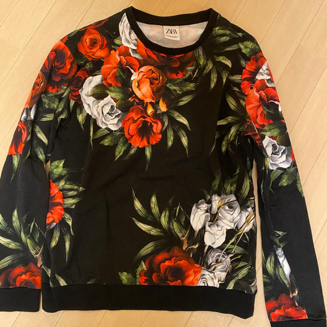 ZARA(ザラ)のZARA MAN 花柄　ボタニカル　スエット　M 40 メンズ メンズのトップス(スウェット)の商品写真