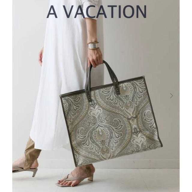 新品【A VACATION 】TANKTOTE BAG/PAISLEY GREY