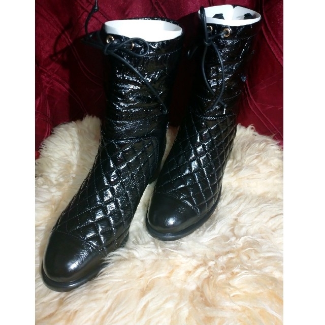 SALE/37%OFF】 CHANEL - 2018AWココマークレザーハーフブーツ ドキン