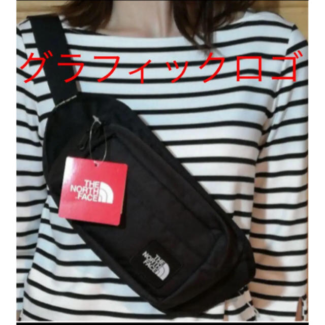 THE NORTH FACE(ザノースフェイス)の【未開封新品】ノースフェイス　ボディーバッグ　グラフィックロゴ　2L ブラック メンズのバッグ(ボディーバッグ)の商品写真