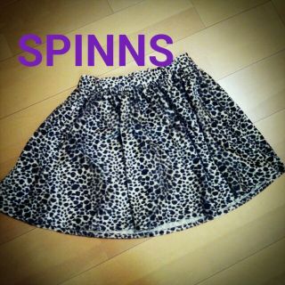 スピンズ(SPINNS)のヒョウ柄モコモコスカート(ミニスカート)