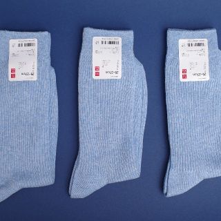 ユニクロ(UNIQLO)のポスト投函 ユニクロ 50色 ソックス 3足 靴下 消臭 機能 BLUE(ソックス)