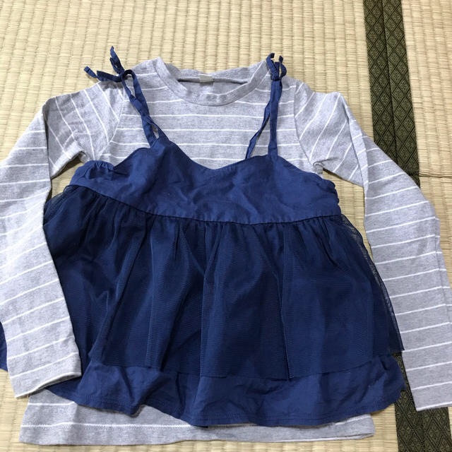 F.O.KIDS(エフオーキッズ)のビスチェつき　トップス  長袖 キッズ/ベビー/マタニティのキッズ服女の子用(90cm~)(Tシャツ/カットソー)の商品写真