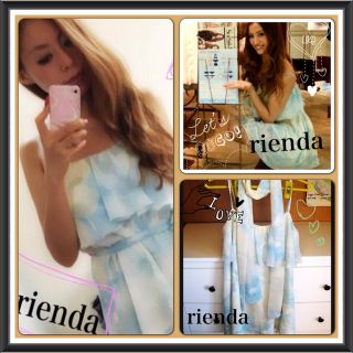 リエンダ(rienda)のrienda♡BIGフラワーシフォンOP(ミニワンピース)