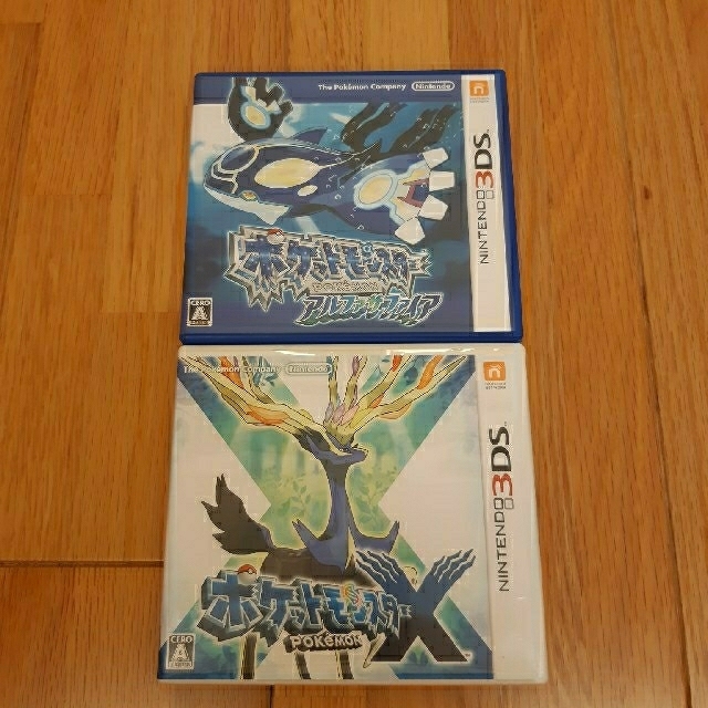 ニンテンドー3DS(ニンテンドー3DS)の★2セット★ポケットモンスター アルファサファイア 3DS、X 3D エンタメ/ホビーのゲームソフト/ゲーム機本体(携帯用ゲームソフト)の商品写真