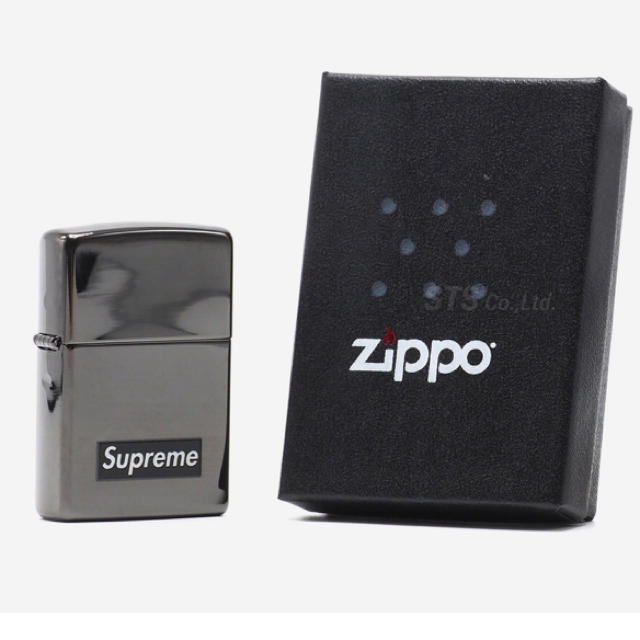 zippo シュプリーム ブラックチタン ボックスロゴ 希少モデル 2013年製