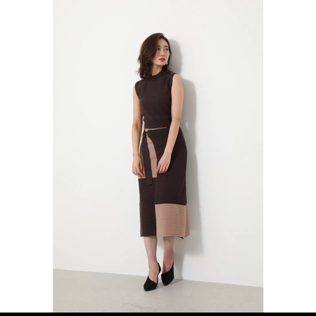 rienda(リエンダ)のrienda バイカラーワンピース レディースのワンピース(ロングワンピース/マキシワンピース)の商品写真