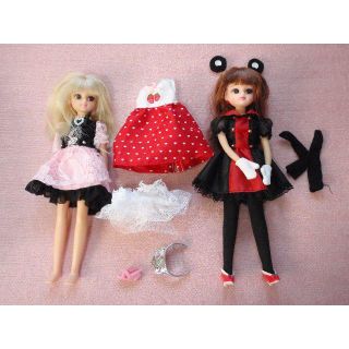 りかちゃん人形 ２体 セット くまモン コラボ 人形 欠品あり(キャラクターグッズ)