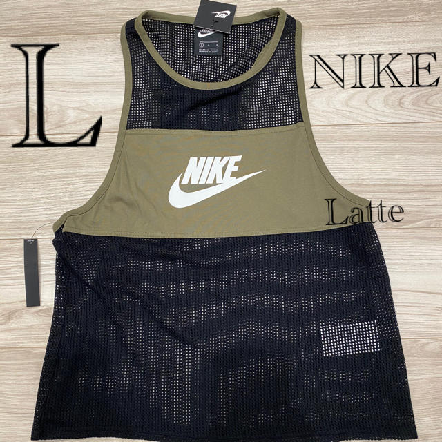 Nike ナイキ メッシュ タンクトップ カーキ レディース Lの通販 By Latte S Shop ナイキならラクマ