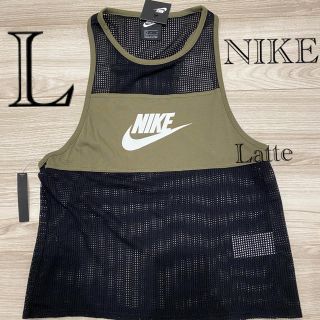 ナイキ(NIKE)のナイキ メッシュ タンクトップ カーキ レディース L(タンクトップ)