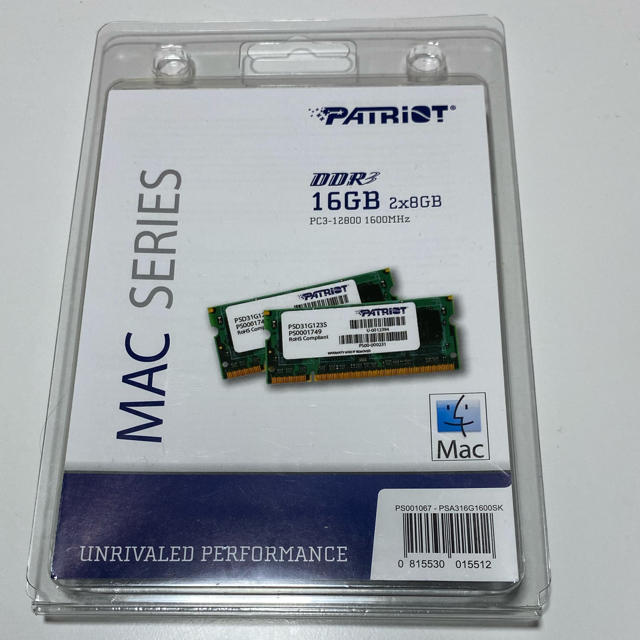 Patriot Memory メモリ DDR3 8GB×2 16GB スマホ/家電/カメラのPC/タブレット(PCパーツ)の商品写真