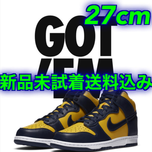 27cm NIKE DUNK HIGH SP ダンク　ハイ　ミシガン