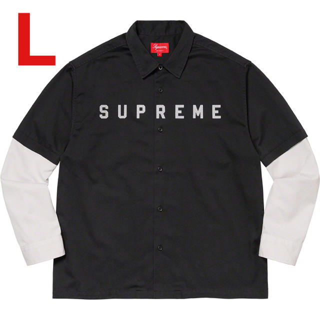 Supreme 2-Tone Work Shirt Black (L)