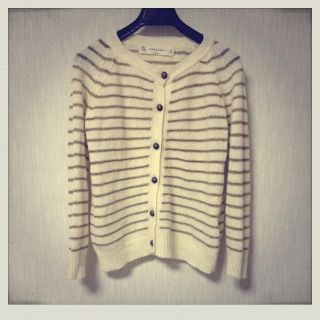 ザラ(ZARA)のZARA♡ゴールドラメボーダーカーデ(カーディガン)