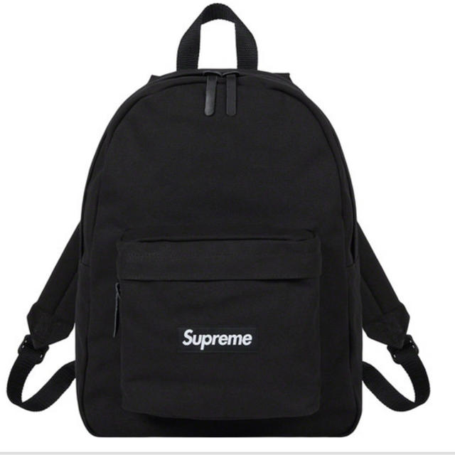 supreme♡canvas backpack black