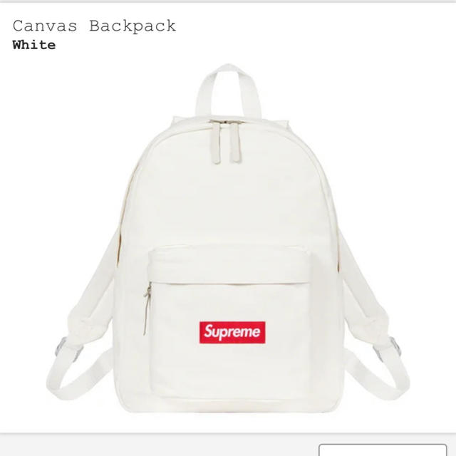 メンズsupreme Canvas Backpack white