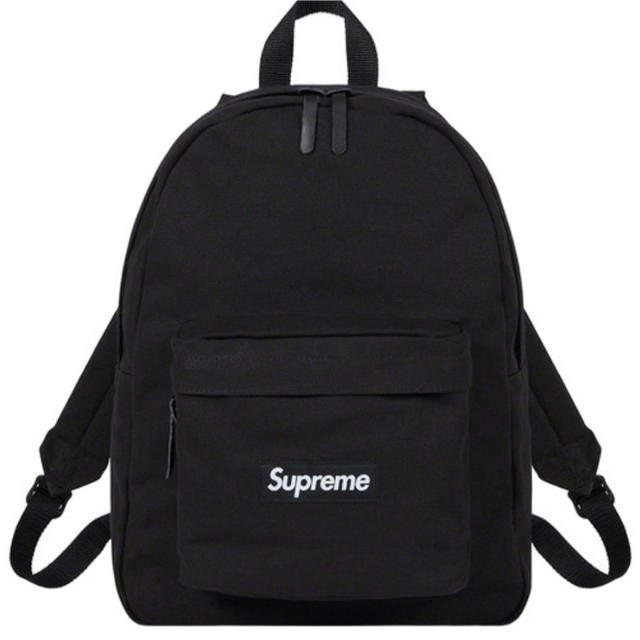 supreme Canvas backpack  ブラック