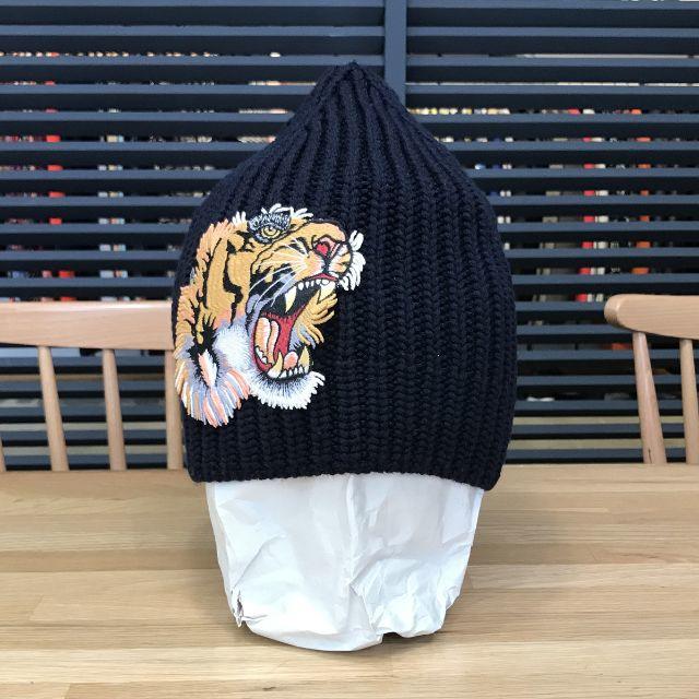 GUCCI - バルバ様の新品同様 グッチ タイガー ニット帽 ニット GUCCI - バルバ様の新品同様 グッチ タイガー ニット帽 ニット
