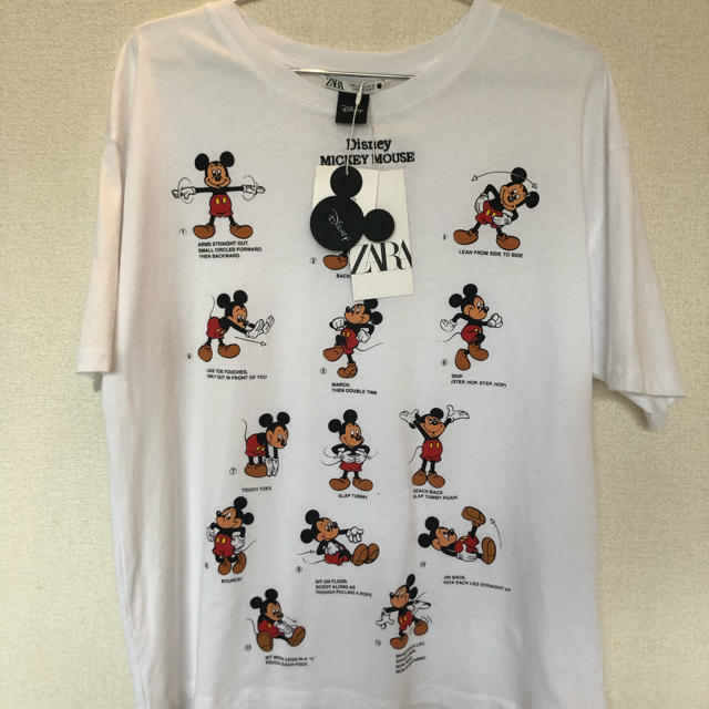 ZARA(ザラ)のZARA Disney mickey ザラ ディズニー ミッキー Tシャツ レディースのトップス(Tシャツ(半袖/袖なし))の商品写真