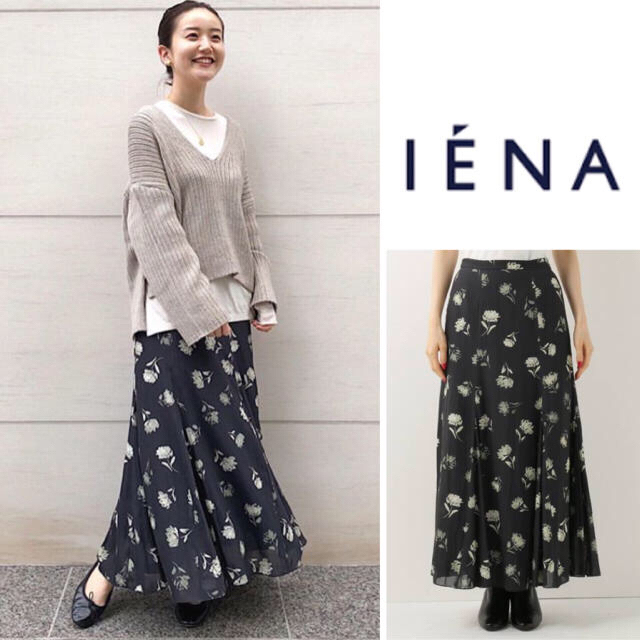 IENA(イエナ)の新品タグ付　IENA カッセンデシンパネルスカート◆ 40 レディースのスカート(ロングスカート)の商品写真