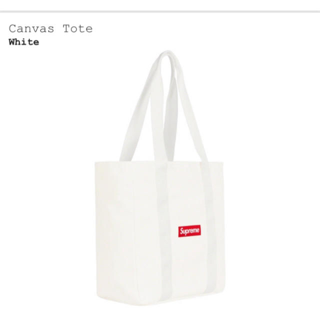 Supreme Canvas Tote WHITE トートバッグ