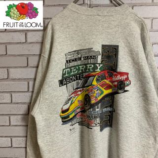 90s 古着 フルーツオブザルーム L スウェット バックプリント ゆるだぼ(スウェット)