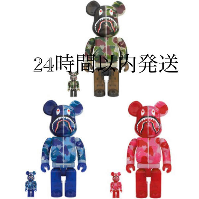 BE@RBRICK CLEAR ABC CAMO SHARK 100%&400%