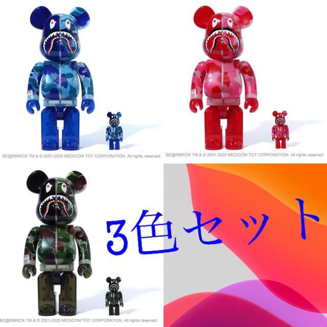 A BATHING APE(アベイシングエイプ)のBe@rbrick Clear ABC Camo 400% & 100% エンタメ/ホビーのフィギュア(その他)の商品写真