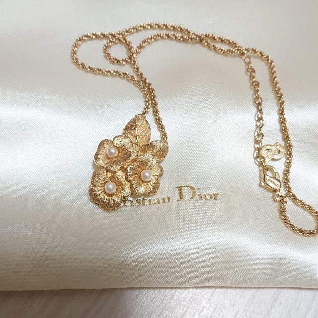 超希少 Christian Dior リーフ パール ネックレスネックレス