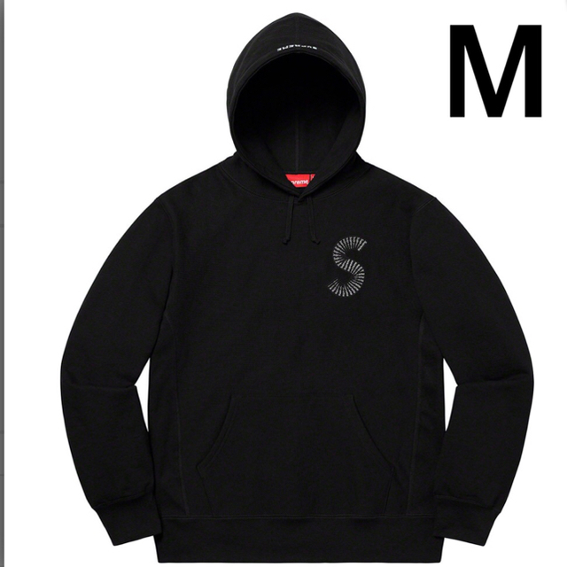 SUPREME S Logo Hooded Sweatshirt M 黒