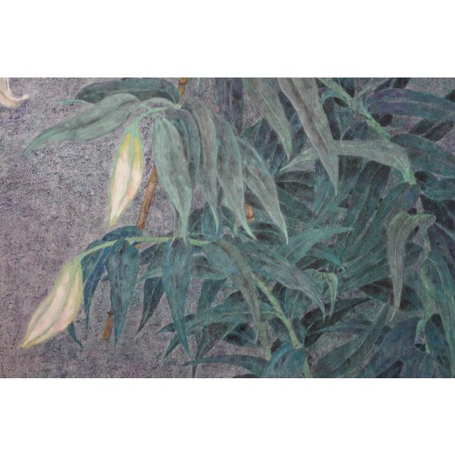 作品名 「百合」 岩絵の具 日本画 東山魁夷の流派の通販 by 作品名 「百合」 岩絵の具 日本画 東山魁夷の流派の通販 by